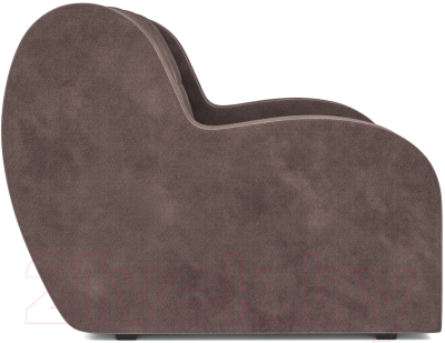 Кресло-кровать Mebel-Ars Аккордеон Барон (бархат серо-шоколадный Star Velvet 60 Cofee)