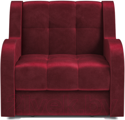 Кресло-кровать Mebel-Ars Аккордеон Барон (бархат красный Star Velvet 3 Dark Red)