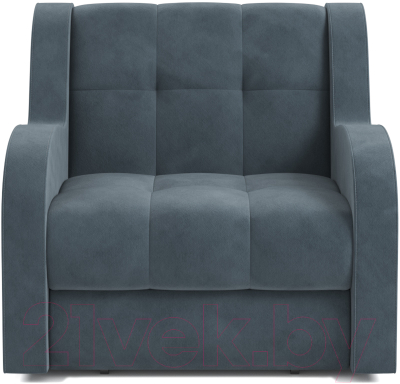 Кресло-кровать Mebel-Ars Аккордеон Барон (велюр серо-синий HB-178 26)