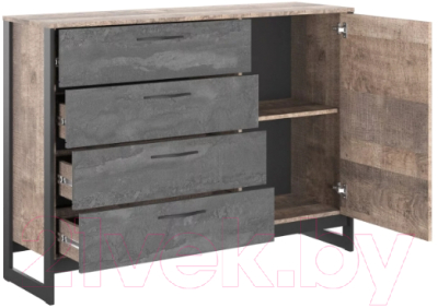 Тумба НК Мебель Hugo Т-1 (N) / 72507329 (дуб гранж/железный камень)