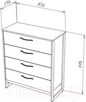 Комод НК Мебель Hugo Т-2 (N) / 72507330