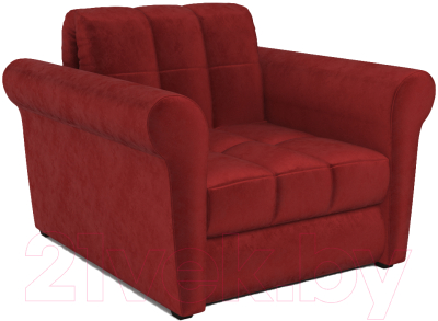 Кресло-кровать Mebel-Ars Гранд (бархат красный Star Velvet 3 Dark Red) - фото