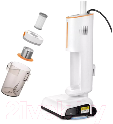 Вертикальный пылесос Kitfort KT-5157-2 (белый/оранжевый)