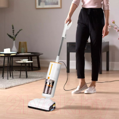 Вертикальный пылесос Kitfort KT-5157-2 (белый/оранжевый)