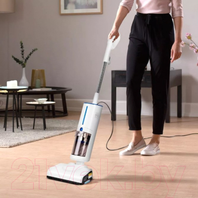 Вертикальный пылесос Kitfort KT-5157-3 (белый/синий)