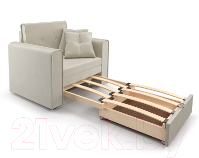 Кресло-кровать Mebel-Ars Санта (бархат бежевый Star Velvet 6 Light Beige)