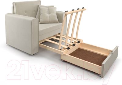 Кресло-кровать Mebel-Ars Санта (бархат бежевый Star Velvet 6 Light Beige)