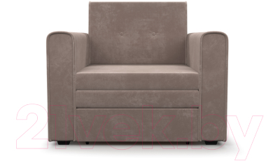 Кресло-кровать Mebel-Ars Санта (бархат серо-шоколадный Star Velvet 60 Cofee)