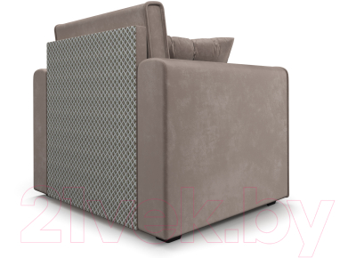 Кресло-кровать Mebel-Ars Санта (бархат серо-шоколадный Star Velvet 60 Cofee)