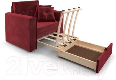 Кресло-кровать Mebel-Ars Санта (бархат красный Star Velvet 3 Dark Red)