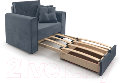 Кресло-кровать Mebel-Ars Санта (велюр серо-синий НВ-178/26)
