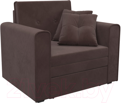 Кресло-кровать Mebel-Ars Санта (велюр молочный шоколад НВ-178/13) - фото
