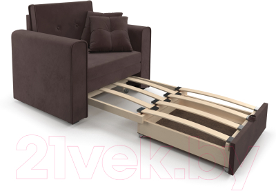 Кресло-кровать Mebel-Ars Санта (велюр молочный шоколад НВ-178/13)