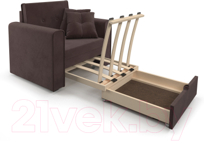 Кресло-кровать Mebel-Ars Санта (велюр молочный шоколад НВ-178/13)