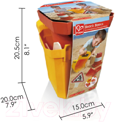 Набор инструментов игрушечный Hape Строитель / E4097_HP