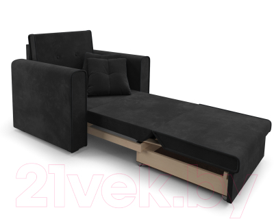 Кресло-кровать Mebel-Ars Санта (велюр черный НВ-178/17)