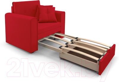 Кресло-кровать Mebel-Ars Санта (кордрой красный)