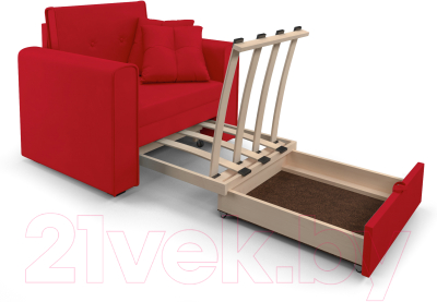 Кресло-кровать Mebel-Ars Санта (кордрой красный)