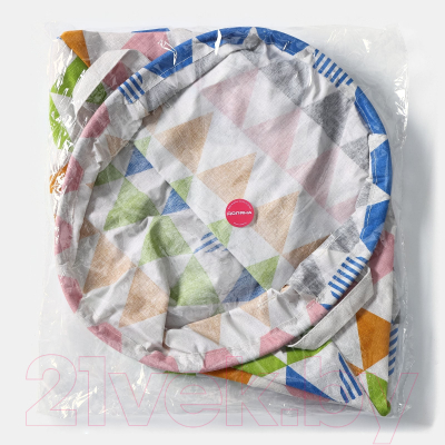 Корзина для белья Доляна Цветные треугольники / 3572009