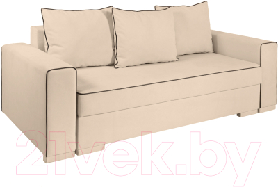 Диван KRONES Цезарь 4 (велюр бежевый/коричневый) - фото