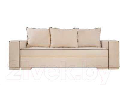 Диван KRONES Цезарь 4 (велюр бежевый/коричневый)