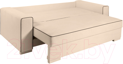 Диван KRONES Цезарь 4 (велюр бежевый/коричневый)
