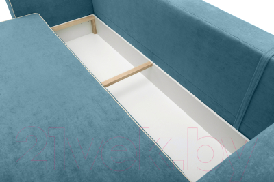 Диван KRONES Цезарь 4 (велюр джинсовый/молочный)