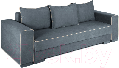 Диван KRONES Цезарь 4 (велюр графит/молочный) - фото