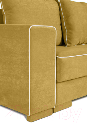 Диван KRONES Цезарь 4 (велюр горчичный/молочный)
