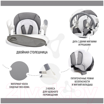 Стульчик для кормления Nuovita Unico Lux Nero