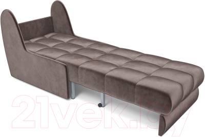Кресло-кровать Mebel-Ars Барон №2 (бархат серо-шоколадный Star Velvet 60 Coffee)