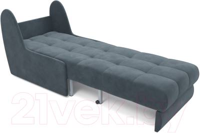 Кресло-кровать Mebel-Ars Барон №2 (велюр серо-синий HB-178 26)