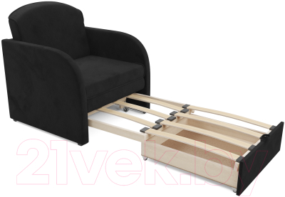 Кресло-кровать Mebel-Ars Малютка (велюр черный НВ-178 17)