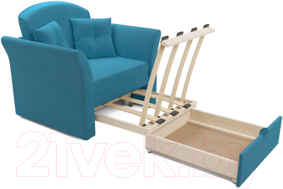 Кресло-кровать Mebel-Ars Малютка №2 (рогожка синий)
