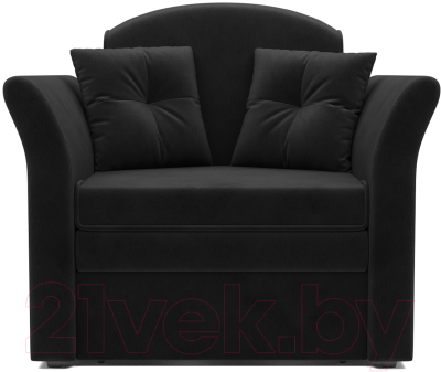 Кресло-кровать Mebel-Ars Малютка №2 (велюр черный НВ-178 17)