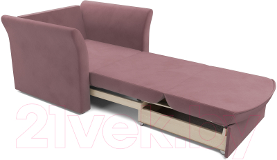 Кресло-кровать Mebel-Ars Малютка №2 (велюр пудра НВ-178 18)
