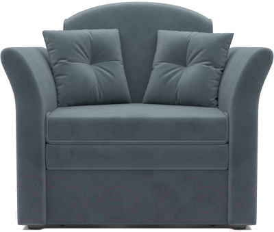 Кресло-кровать Mebel-Ars Малютка №2 (велюр серо-синий HB-178 26)
