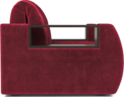 Кресло-кровать Mebel-Ars Барон №3 (бархат красный Star Velvet 3 Dark Red)