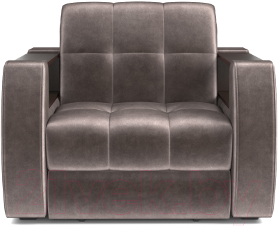 Кресло-кровать Mebel-Ars Барон №3 (бархат серо-шоколадный Star Velvet 60 Cofee)