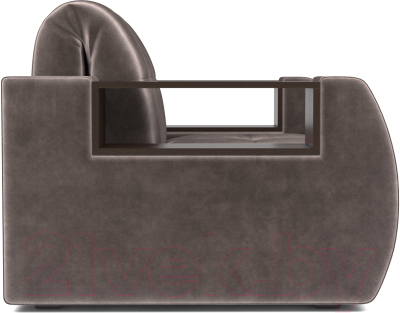 Кресло-кровать Mebel-Ars Барон №3 (бархат серо-шоколадный Star Velvet 60 Cofee)