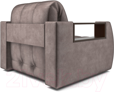 Кресло-кровать Mebel-Ars Барон №3 (бархат серо-шоколадный Star Velvet 60 Cofee)