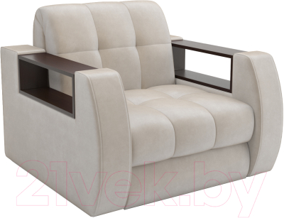 Кресло-кровать Mebel-Ars Барон №3 (бархат бежевый Star Velvet 6 Light Beige) - фото