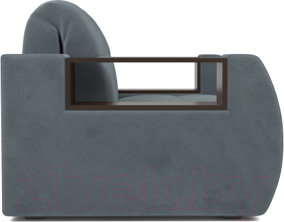 Кресло-кровать Mebel-Ars Барон №3 (велюр серо-синий HB-178 26)