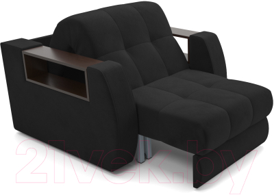 Кресло-кровать Mebel-Ars Барон №3 (велюр черный HB-178 17)