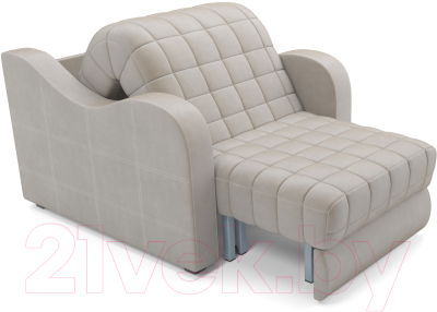 Кресло-кровать Mebel-Ars Барон №4 (бархат бежевый Star Velvet 6 Light Beige)
