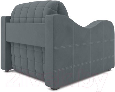 Кресло-кровать Mebel-Ars Барон №4 (велюр серо-синий HB-178 26)