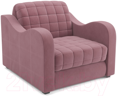 Кресло-кровать Mebel-Ars Барон №4 (велюр пудра НВ-178 18) - фото