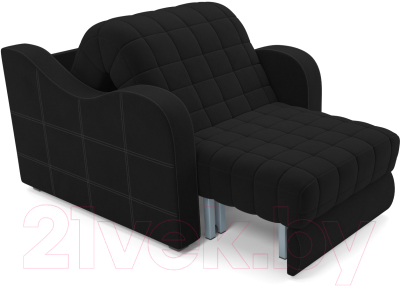 Кресло-кровать Mebel-Ars Барон №4 (велюр черный HB-178 17)
