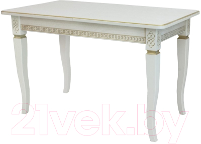 Обеденный стол Импэкс Leset Дакота 1Р 1013 (слоновая кость/патина золото) - фото