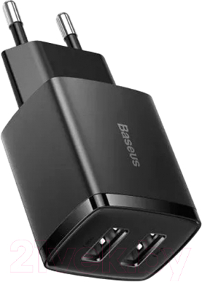 Адаптер питания сетевой Baseus Compact Charger 2U 10.5W EU / CCXJ010201 - фото